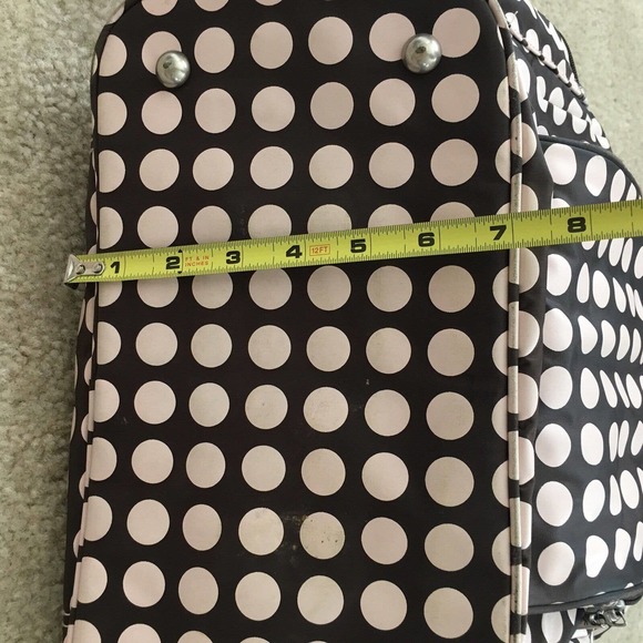 Kalencom Backpack Heavenly Polka Dots Chocolate Brown Pink Girls Diaper Bag Pack - Picture 12 of 12